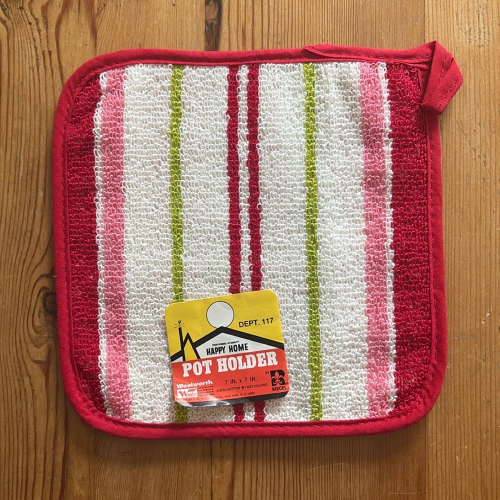 VTG & NEW Pot Holder by Riegel - Woolworth 100% cotton striped